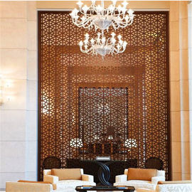 Interior Design partition wall stainless steel panel in bronze finish on sale supplier