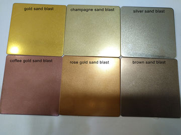 luxury pvd color brown sand blast sheet stainless steel aisi304 316 grade with laser cuting film supplier