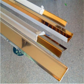 China supplier stainless steel decorative strips mirror finish rose gold color for wall tile trimmings supplier