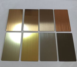 Supply Stainless Steel Architectural Finish Sheets Like Mirror No.8/Brush No.4 / Ti Gold And Etched supplier