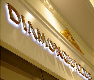 Custom led backlit stainless steel signs channel letters laser cutting supplier