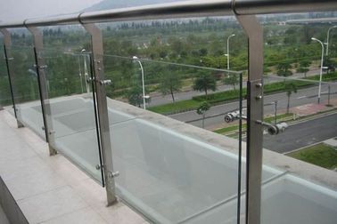 Indoor Stainless Steel Staircases glass Railing Post satin finish made in China supplier