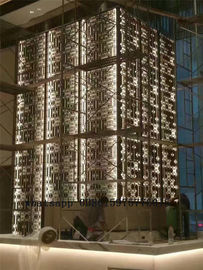restaurant wall divider 3D decorative panel stainless steel screen supplier