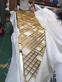 restaurant wall divider 3D decorative panel stainless steel screen supplier