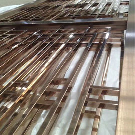 restaurant wall divider 3D decorative panel stainless steel screen supplier