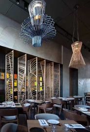 Restaurant room divider metal screen  decorative partitions with color finish supplier