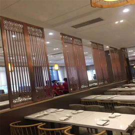 Restaurant room divider metal screen  decorative partitions with color finish supplier