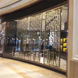 Restaurant room divider metal screen  decorative partitions with color finish supplier