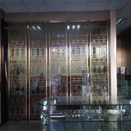 Restaurant room divider metal screen  decorative partitions with color finish supplier