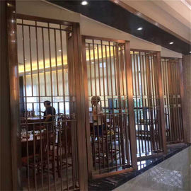 Restaurant wall divider metal screen stainless steel room divider screen supplier