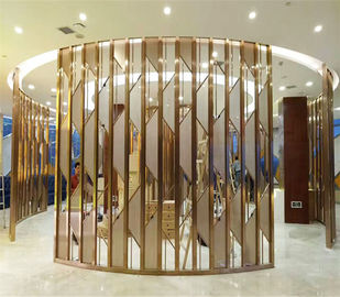 Stainless steel interior decoration project for 5 stars hotel decor metal fabrication supplier