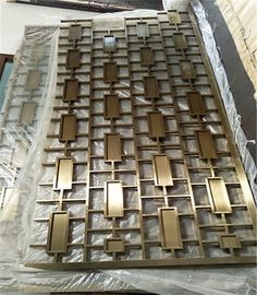 Stainless steel interior decoration project for 5 stars hotel decor metal fabrication supplier