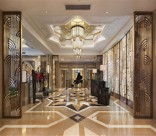 hotel indoor stainless steel screen room divider metal door partition made in china supplier