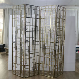 Designed Folding screen room divider stainless steel decorative metal screen supplier