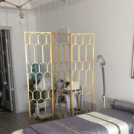 Designed Folding screen room divider stainless steel decorative metal screen supplier