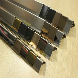 Brushed Finish Black Stainless Steel Angle U Shape Trim 201 304 316 wall ceiling door frame supplier