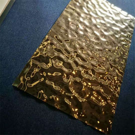 Embossed Stainless Steel Panels Gold Mirror Finish For Hotels Villa Lobby Interior Decoration 201 304 316 supplier