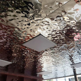 water wave bright finish stainless steel sheet gold color for ceiling decorative panel supplier