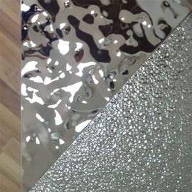 Embossed Stainless Steel Sheets Gold Mirror Finish For Column Cover Cladding supplier