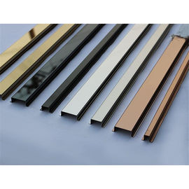 Rose Gold Black Silver Stainless Steel Tile Trim U Shape 304 Grade Indoor Decorative Tile Profile For Wall Protectors supplier