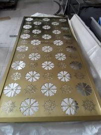 Gold Stainless Steel Room Divider For Hotels/Villa/Lobby Interior Decoration supplier