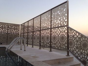 Powder Coating Aluminum Carved/ Engraved Mashrabiyia  Panels For Garden Fence/Privacy Fence/Metal Fence supplier