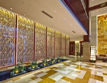 Antique Copper Stainless Steel Screen Panels For Hotels/Villa/Lobby Interior Decoration supplier