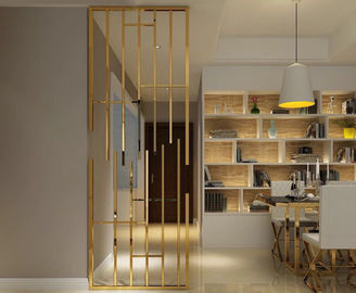 Hairline Gold Stainless Steel Room Dividers For Office/Room/Interior Decoration supplier