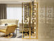 Hairline Gold Metal Screens For Hotels/Villa/Lobby/Shopping Mall supplier
