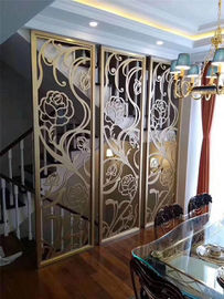 Mirror Gold Metal Screens For Hotels/Villa/Lobby/Shopping Mall supplier