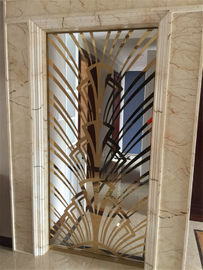 Mirror Gold Metal Screens For Hotels/Villa/Lobby/Shopping Mall supplier