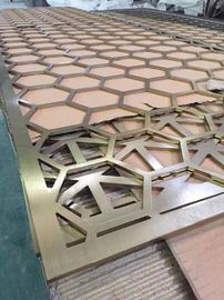 Mirror Copper Stainless Steel Perforated  Panels For Office/Room/Interior Decoration supplier