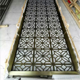 Architecture Room Divider Screen Stainless Steel Luxury Gold Room Partition Wall Divider supplier