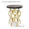 simple modern style metal furniture stainless steel base coffee table supplier