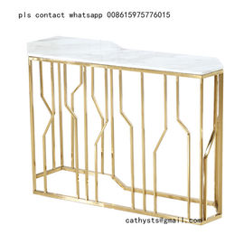 Customized Hairline Gold stainless steel table chair for restaurant metal furniture supplier