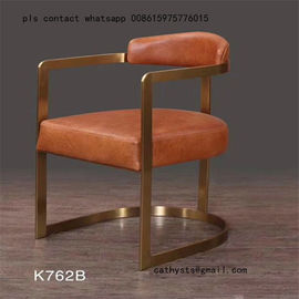 Customized Hairline Gold stainless steel table chair for restaurant metal furniture supplier