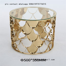 modern designed metal corner table  stainless steel laser cutting base side table supplier