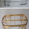 stainless steel dinning table gold metal base marble table leg supplier