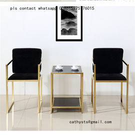 sofa gold metal base table iron steel base marble table chair set supplier