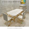 sofa gold metal base table iron steel base marble table chair set supplier