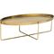 copper plated metal mirror round coffee table gold stainless steel table supplier