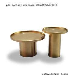 high standard metal furniture customized stainless steel table with mirror or brushed finish supplier