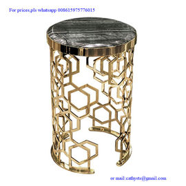 modern designed metal corner table  stainless steel laser cutting base side table supplier