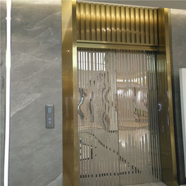 Fluted Pattern Stainless Steel Sheet Wall Cladding Panel Polished Gold Colour Finish supplier