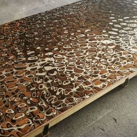 Embossed Stainless Steel Panels Rose Gold Mirror Finish For Column Cover Cladding 201 304 316 supplier