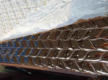 Water Wave Shaped Stainless Steel Sheets Rose Gold Mirror Finish For Facade Wall Cladding  Curtain Wall Ceiling supplier