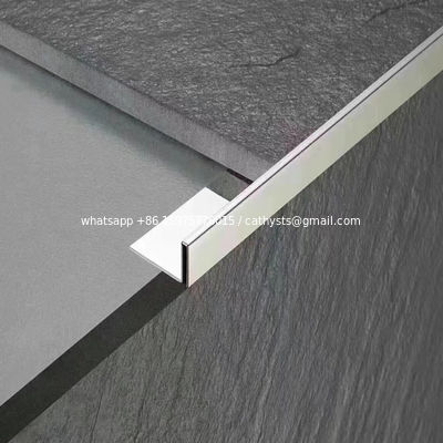 304 316 Tile Accessories Tile Profile T Shaped Decorative Strip 304/316 Stainless Steel Tile Trim For Wall Decoration supplier