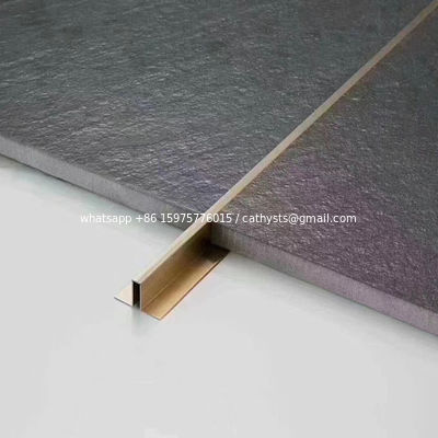 304 316 Tile Accessories Tile Profile T Shaped Decorative Strip 304/316 Stainless Steel Tile Trim For Wall Decoration supplier