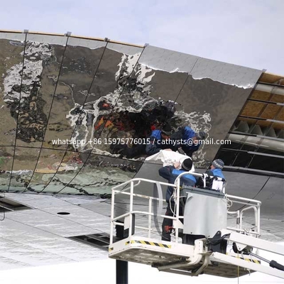 304 316 201 mirror polished silver  blooming stainless steel rippled sheet for interior and exterior ceiling wall supplier