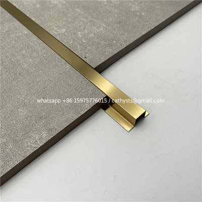 Gold Stainless Steel U Channel Decorative Profile Floor Inlay Ss Tile Trim supplier